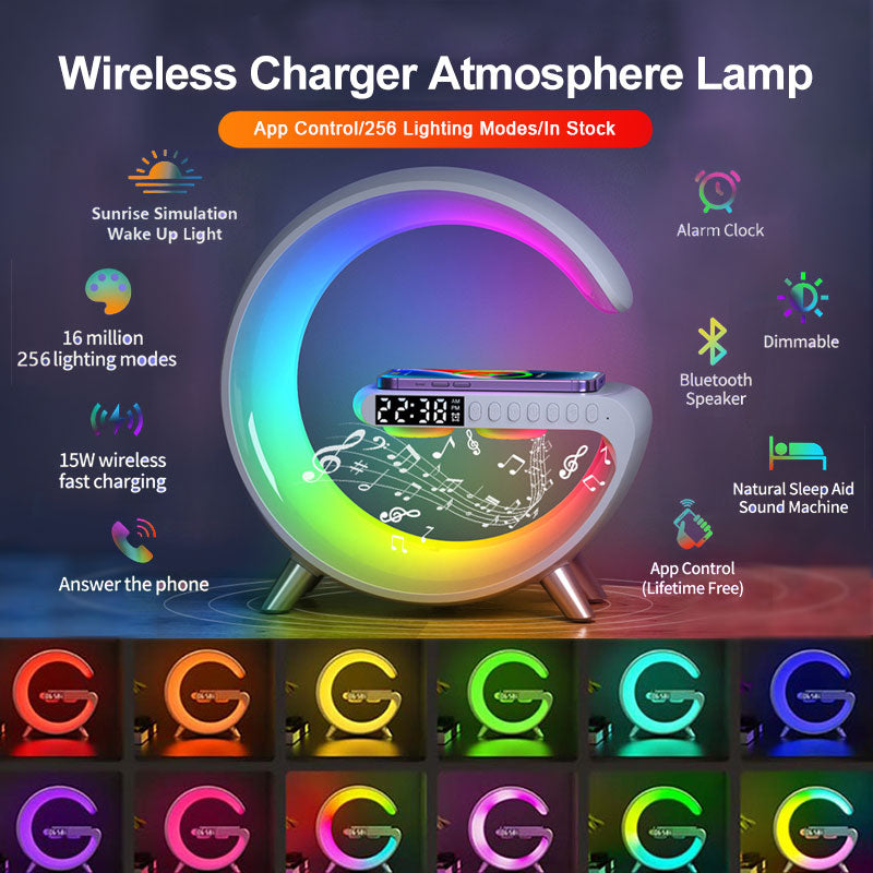 Bluetooth Speaker Wireless Charger Atmosphere Lamp